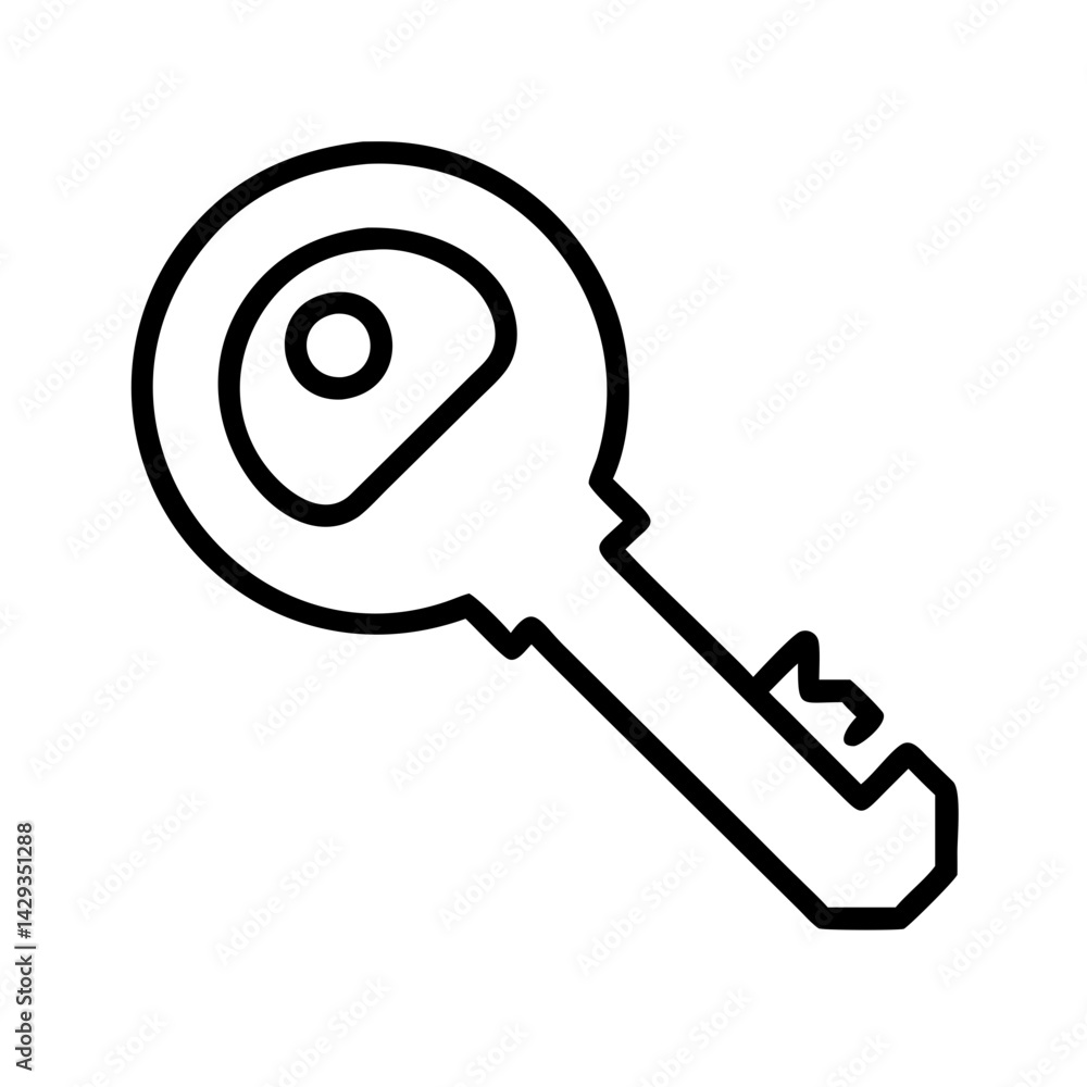 Poster unlock security with this key vector illustration for security lock and access control design