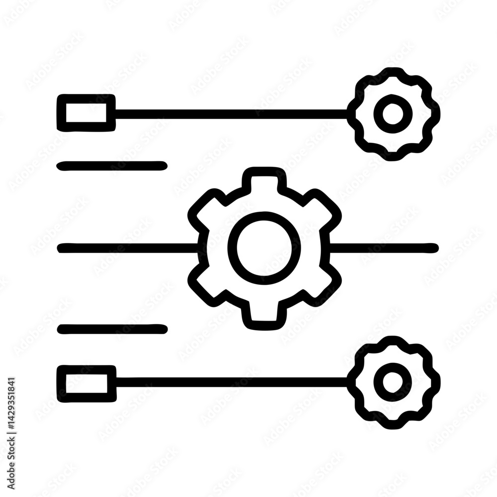 Poster settings configuration icon vector illustration adjustment preferences control panel option