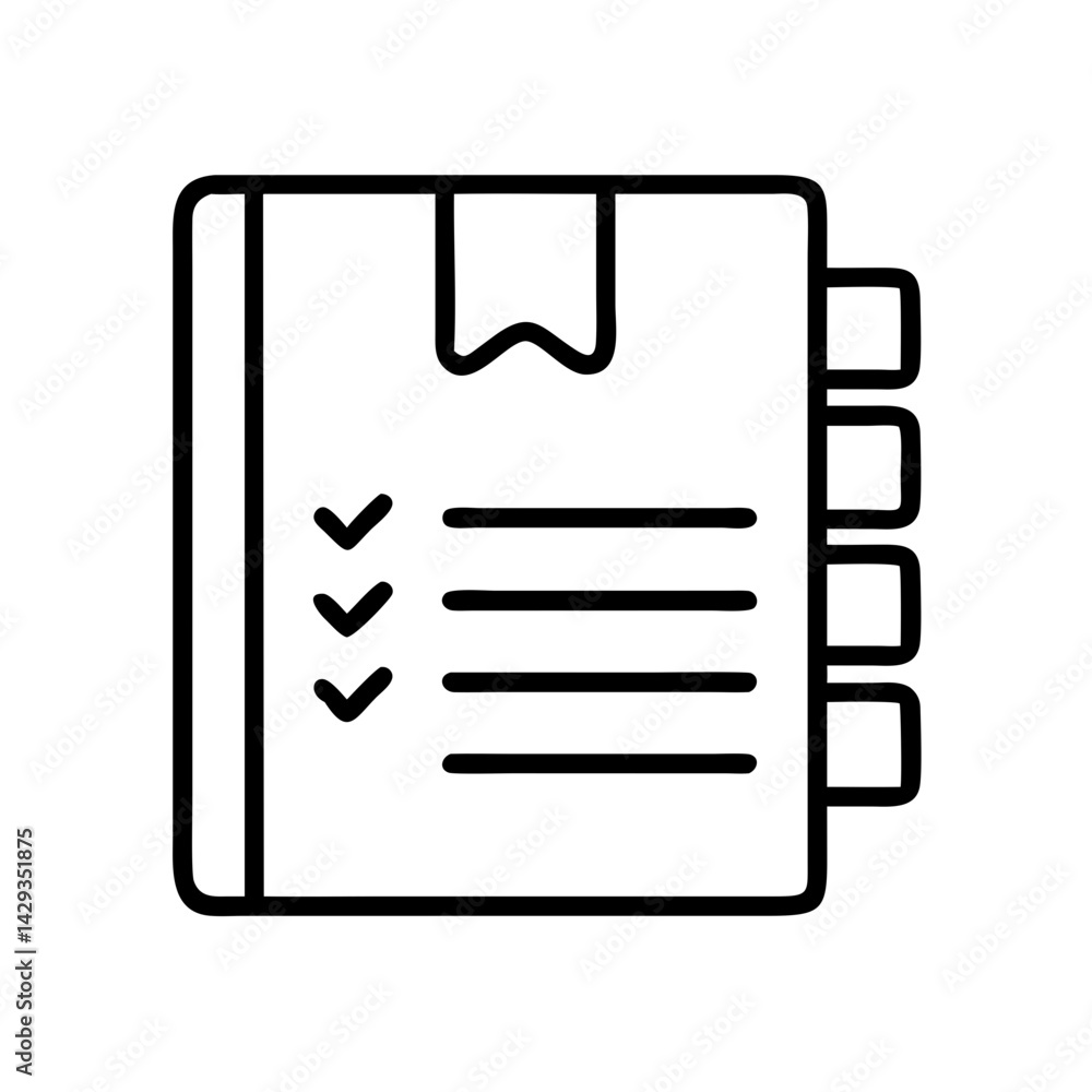 Poster checklist notebook organizer task list planning agenda to do list reminder schedule concept