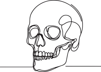 Skull Icon Line Drawing