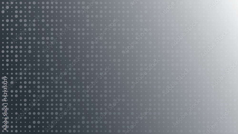Poster Modern abstract halftone background with gray dots on white. High-resolution vector design with sharp detail, ideal for branding, layout templates, or minimalist visuals.