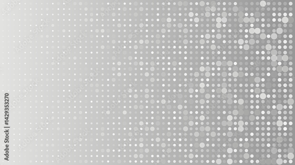 Poster Modern abstract halftone background with gray dots on white. High-resolution vector design with sharp detail, ideal for branding, layout templates, or minimalist visuals.