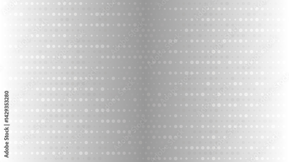 Poster Modern abstract halftone background with gray dots on white. High-resolution vector design with sharp detail, ideal for branding, layout templates, or minimalist visuals.