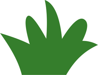 Solid style grass vector. Perfect for nature icons, eco-friendly logos, green project branding, outdoor scenes, and minimalist background elements.