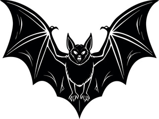 Bat Flying With Spread Wings