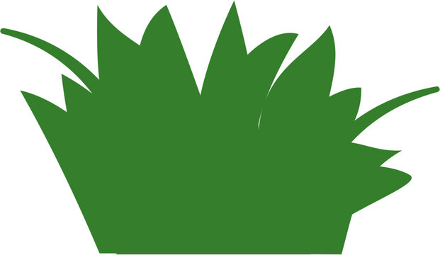 Solid style grass vector. Perfect for nature icons, eco-friendly logos, green project branding, outdoor scenes, and minimalist background elements.