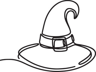 Witch Hat Icon Line Drawing