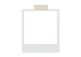Frame with tape template — transparent background