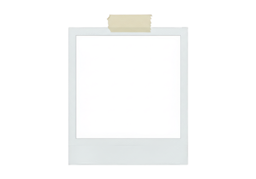 Frame with tape template — transparent background