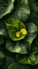 Obraz premium Vibrant Green Leaves Background Lush Foliage Texture
