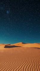 Naklejka premium A desert sky ablaze with stars, a stunning celestial tapestry overhead