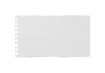 Torn paper sheet notebook — transparent background