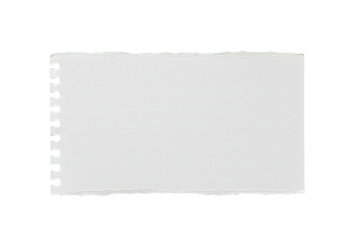 Torn paper sheet notebook — transparent background
