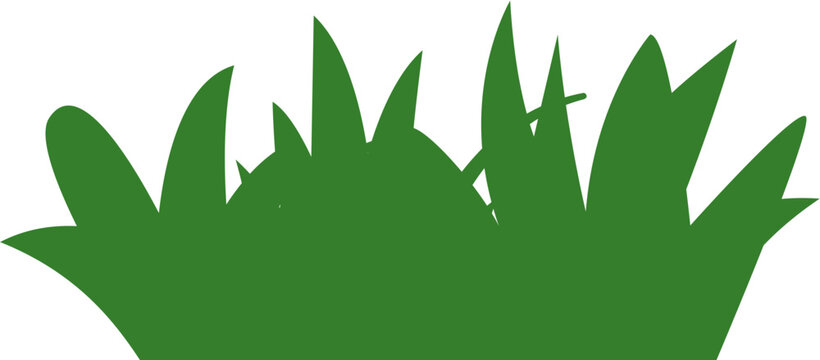 Solid style grass vector illustration. Perfect for nature icons, eco-friendly logos, green project branding, outdoor scenes, and minimalist background elements.