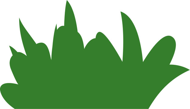 Solid style grass vector illustration. Perfect for nature icons, eco-friendly logos, green project branding, outdoor scenes, and minimalist background elements.