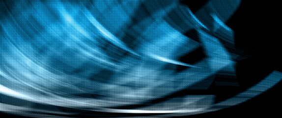 Naklejka premium blue and grey abstract wave with halftone texture