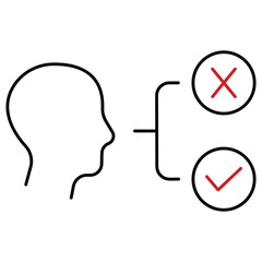 Decision Making Icon Vector Design