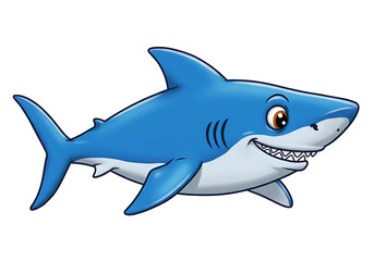 Fototapeta premium Cartoon Shark Clipart