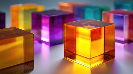 Obraz premium Colorful Glass Cubes