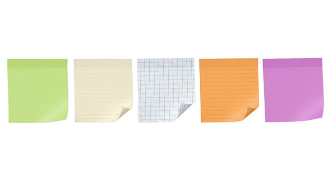 Sticky notes paper design &mdash; transparent background