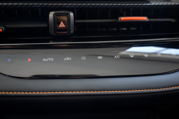 Car air conditioner close-up. Air conditioner flow inside the car.