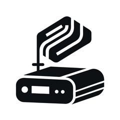 Digital Streaming Device Vector Art on White