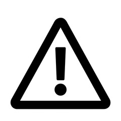 Triangle warning icon representing alert danger or critical message - concept of ecommerce interface notification system security warning UI symbol