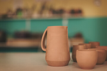 Pottery artist making a shape from clay. Shallow DOF. Developed from RAW; retouched with special...