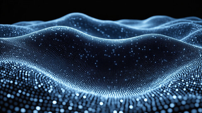 3D rendering of glowing particles and waveforms connected across space symbolizing quantum entanglement physics theory abstract energy links infinite possibilities and nonlocality

