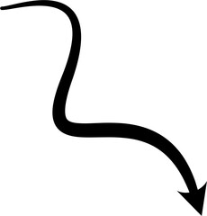 Curved arrow vector in clean, minimal style. Ideal for diagrams, infographics, UI navigation, process flow, business presentations, and educational visuals.