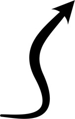 Curved arrow vector in clean, minimal style. Ideal for diagrams, infographics, UI navigation, process flow, business presentations, and educational visuals.