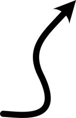 Curved arrow vector in clean, minimal style. Ideal for diagrams, infographics, UI navigation, process flow, business presentations, and educational visuals.