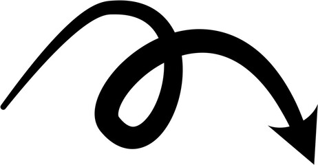 Obraz premium Curved arrow vector in clean, minimal style. Ideal for diagrams, infographics, UI navigation, process flow, business presentations, and educational visuals.
