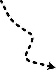 Dashed dotted line arrow vector for use in infographics, presentations, flowcharts, and process guides. Minimalist and versatile element for visual storytelling.