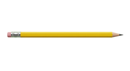 Pencil yellow write draw art — transparent background