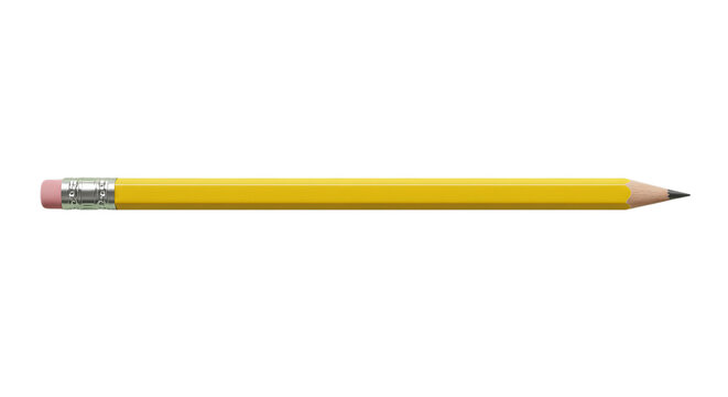 Naklejki Pencil yellow write draw art — transparent background