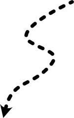 Dashed dotted line arrow vector for use in infographics, presentations, flowcharts, and process guides. Minimalist and versatile element for visual storytelling.