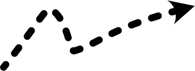 Dashed dotted line arrow vector for use in infographics, presentations, flowcharts, and process guides. Minimalist and versatile element for visual storytelling.