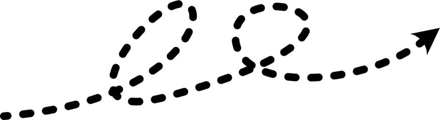Dashed dotted line arrow vector for use in infographics, presentations, flowcharts, and process guides. Minimalist and versatile element for visual storytelling.