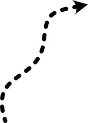 Dashed dotted line arrow vector for use in infographics, presentations, flowcharts, and process guides. Minimalist and versatile element for visual storytelling.