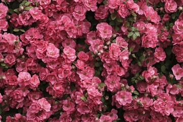 Delicate Pink Drift Roses in a Lush Garden: A Celebration of Nature's Beauty and Vibrant Colours