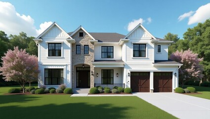 Charming house surrounded by lush landscaping featuring a beautiful exterior and inviting atmosphere