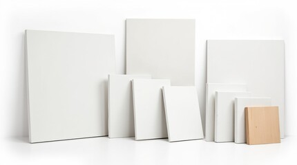 Obraz premium Artist canvas collection multiple sizes and styles isolated