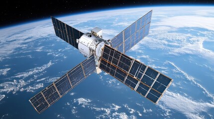 Obraz premium Orbiting Space Station