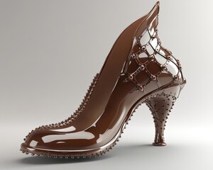 Elegantes Zapatos de Taco Alto: DiseÃ±o de Cuero Brillante para un Toque de Moda