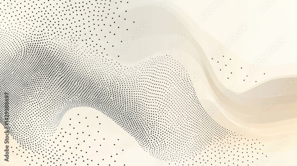 Fototapete abstract background with soft ecru tones dotted design and eggshell paper texture