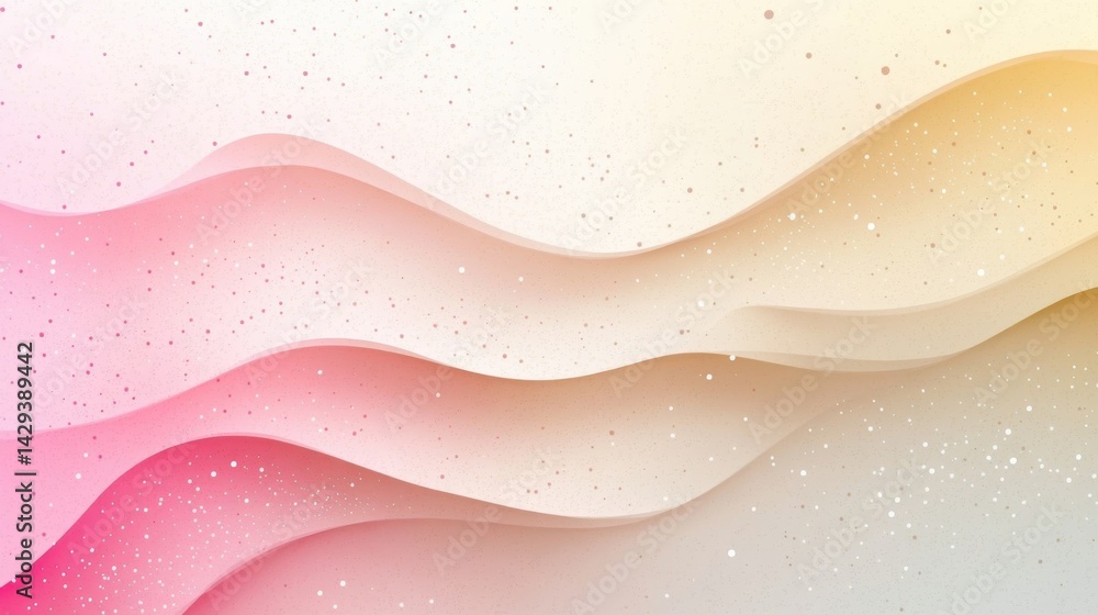 Poster abstract background with soft ecru tones dotted design and eggshell paper texture