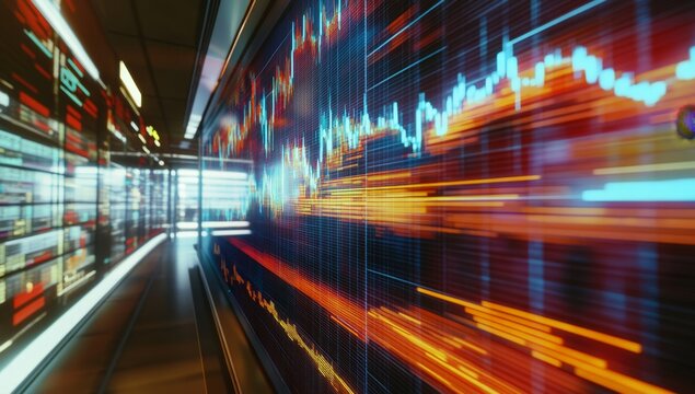 Modern financial data wall