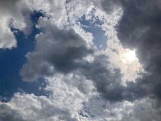 clouds and sun in the sky
