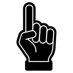 Sports Fan Foam Hand Vector Icon
